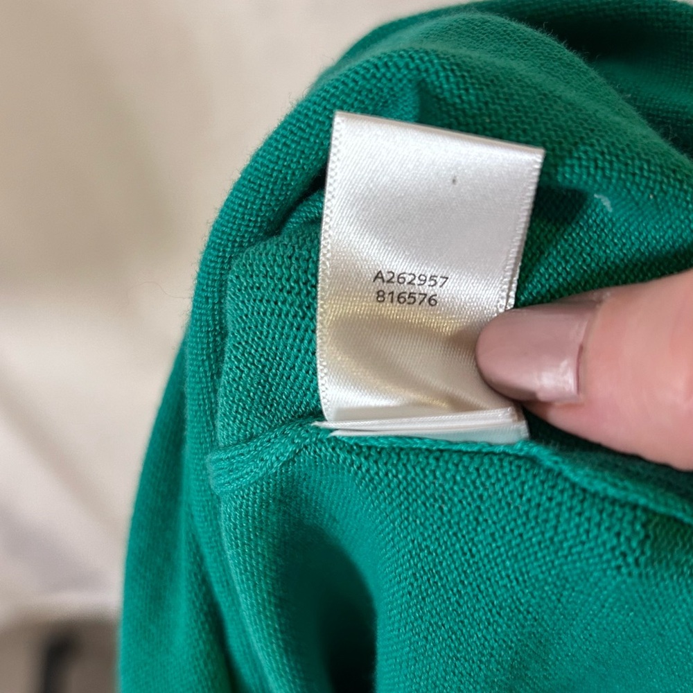 Y2K Coastal Ombre Cardigan Isaac Mizrahi Aqua Gradient Knit Sweater - Picture 7 of 7